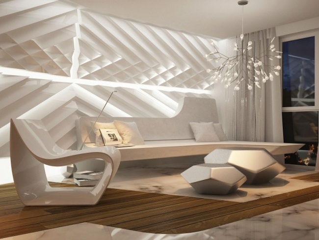Hörnsoffa vardagsrum raffinerad fåtölj-vit glansgård Bozhinovski design