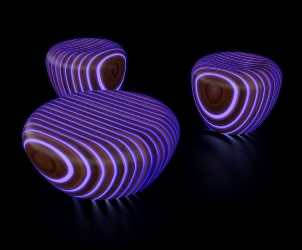 Möbeldesign pall-soffbord trä Italien