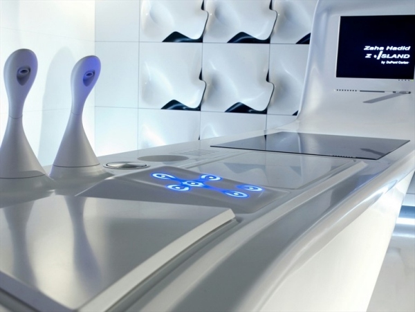 futuristiska kök ernestomeda rymdskepp