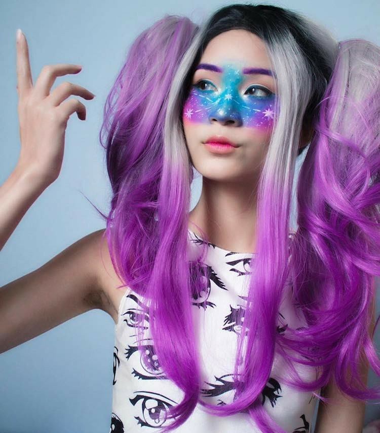 vuxen karneval halloween strene galaxy make up