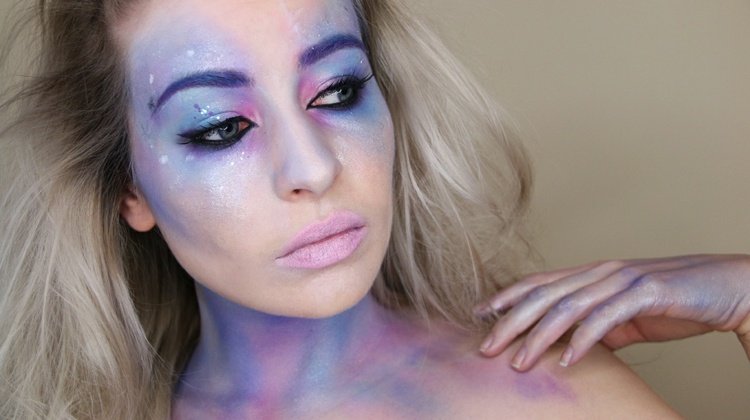 damer galaktiska make up karneval