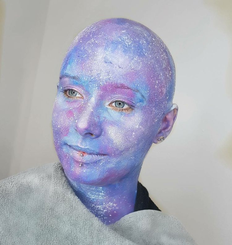 man galaxy make up face head komplett vuxen