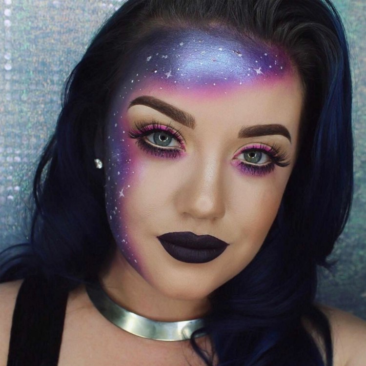 galaxy look for carnival halloween lila rosa