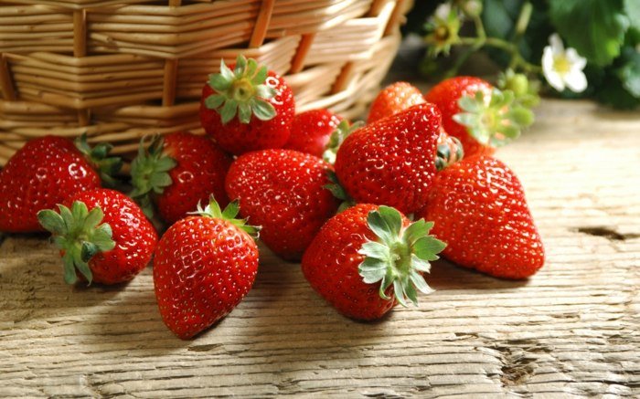 jordgubbar fruktträdgård september vård tips korg röd