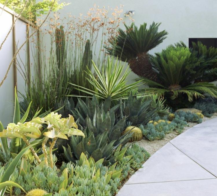 trädgård modern design grön-vit-färg-neutral-vägg