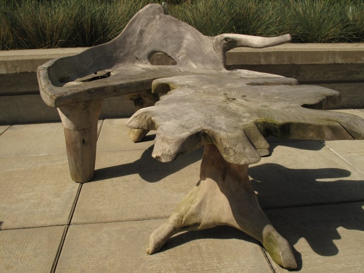 trädgård-modern-design-drivved-trädgårdsmöbler-soffbord-bänk