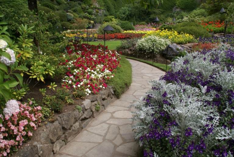 Gör trädgården vacker med lite pengar billigt med en trädgårdsstig