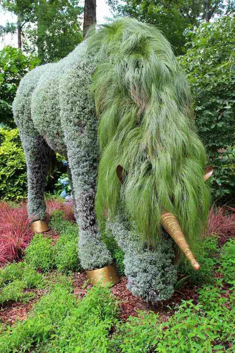 trädgård skulpturer för att göra dig själv enhörning graeser manen guld accenter
