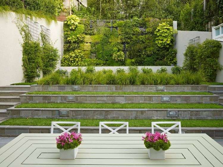 trädgård terrass sluttning trädgård terrass trädgård design trädgårdsodling trädgård sängar design innergård
