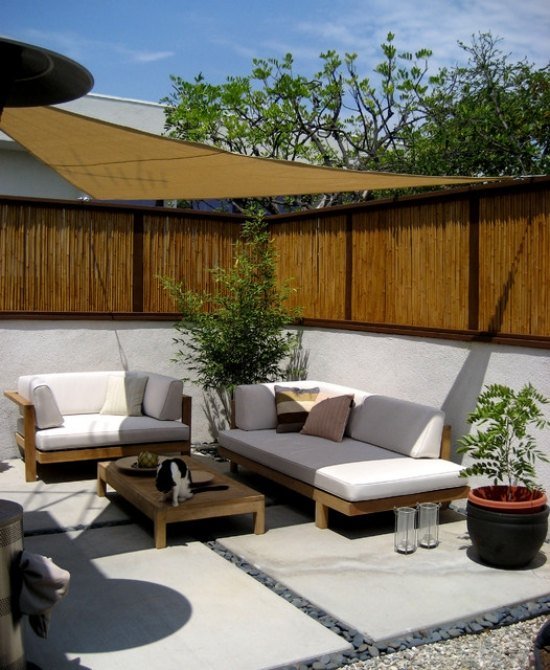 bambu uteplatsidéer för trädgård balkong balkong vindskydd