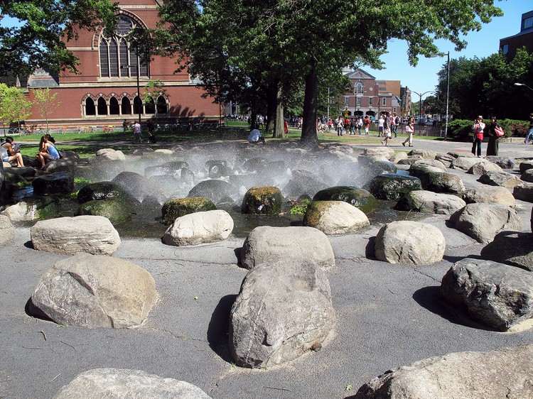 Boulder Fountain USA Harvard University Landscaping Stones