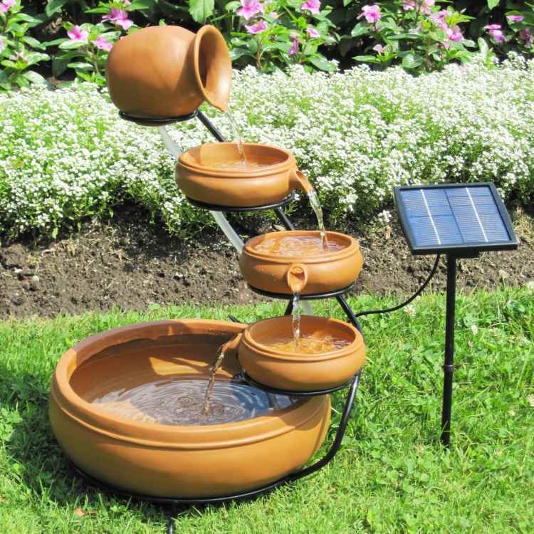 Bygg din egen trädgård fontän terrass fågelbad vatten funktioner