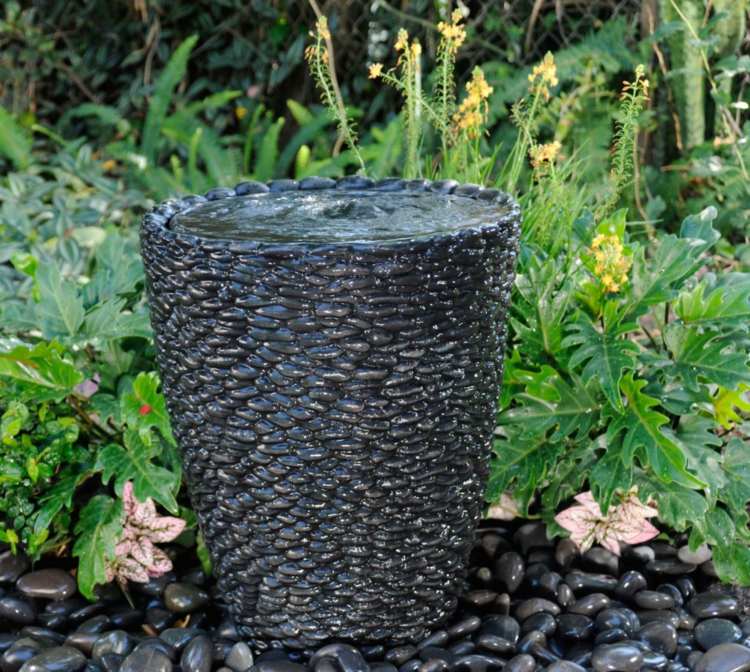 Bygg din egen trädgård fontän dekorativa grus flod stenar blomkruka