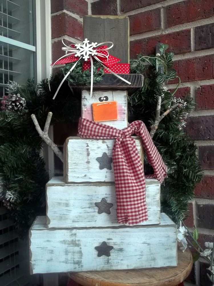 trädgård-dekoration-trä-jul-gör-det-själv-snögubbe-trä