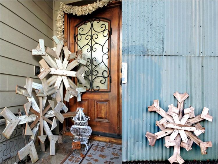 trädgård-dekoration-trä-jul-gör-det-själv-gamla-trä-snöflingor