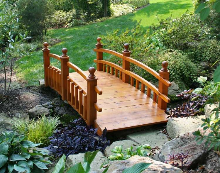 trädgård design-trä-bro-dekorativa-ändamål