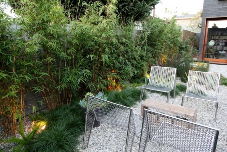 Trädgård design-grus terrass-stål perforerade plåtstolar