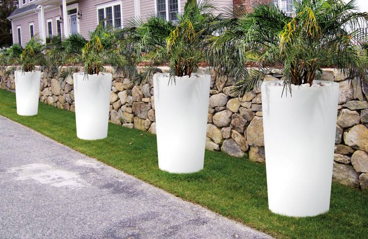 trädgård design-planter-vit-plast-polypropylen-palmer
