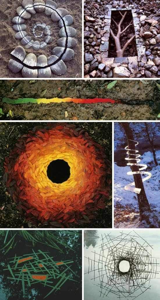 intressant trädgårdskonst-Andy Goldsworthy