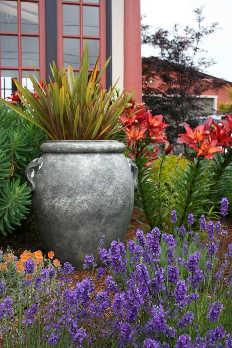 trädgård design-terrass-växter-växt-krukor-stor-kanna
