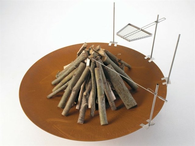 Grill trä enkel montering moderna original camping vänner
