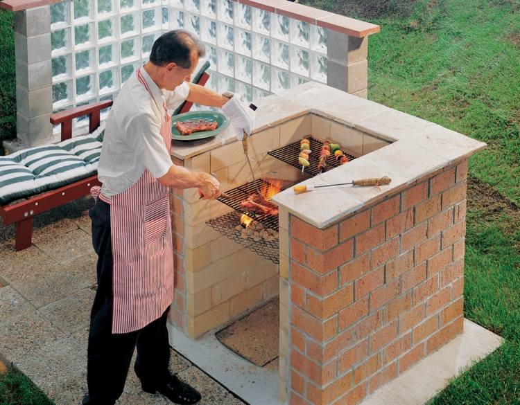 trädgård-grill-bygg-själv-enkel-design grill galler tegel