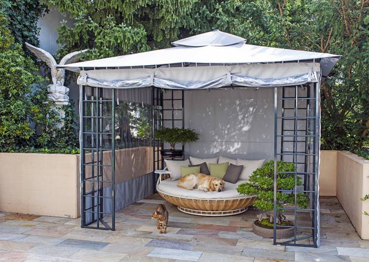 bygga en trädgård-trädgårds-metall-svart-tyg-täcker-dag-lounge-säng