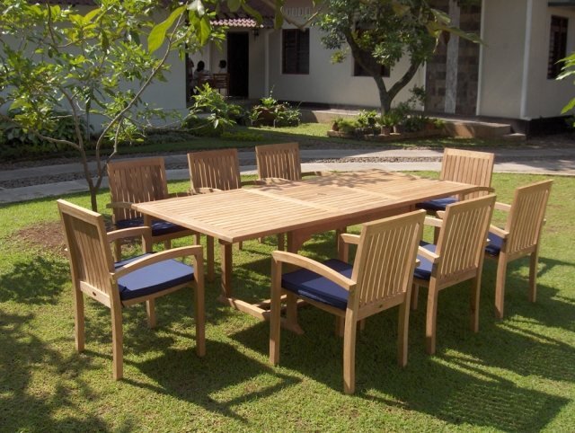 trädgårdsmöbler teak underhålla matbord stolar