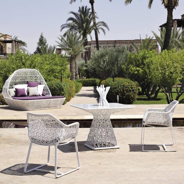 terrass design möbler aluminium-utomhus vattenkokare sidobord