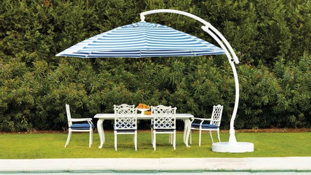 Designidéer cantilever paraply maritimt tema matplats