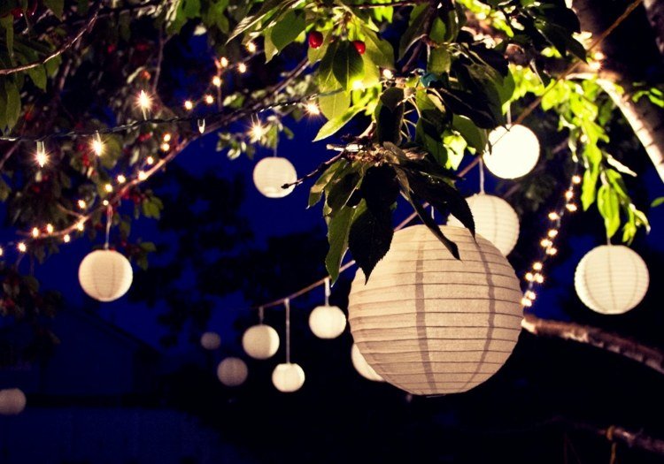 Trädgårdsfest-dekoration-lykta-papper-tinker-idéer