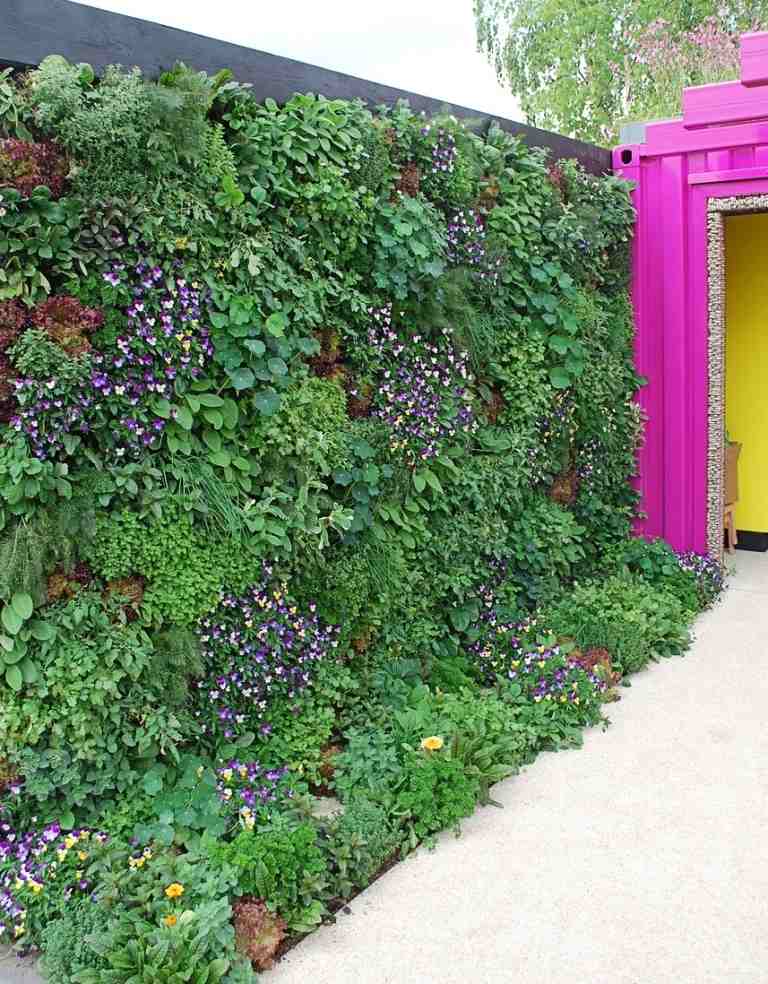 En trädgårdstrend 2019 är gröna väggar och tak