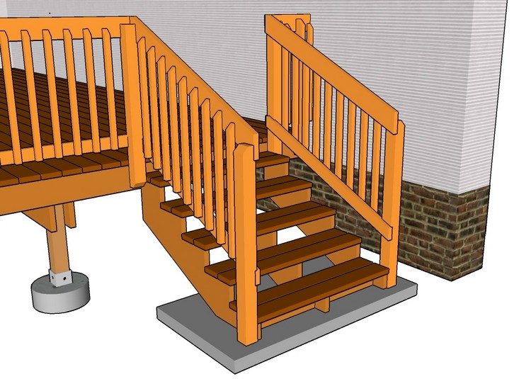trädgård-trappor-trä-bygga-plan-betong-piedestal-räcke