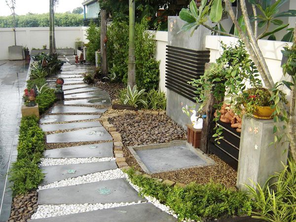 skapa trädgårdsvägar dekorera trädgårdsdesign deco -element