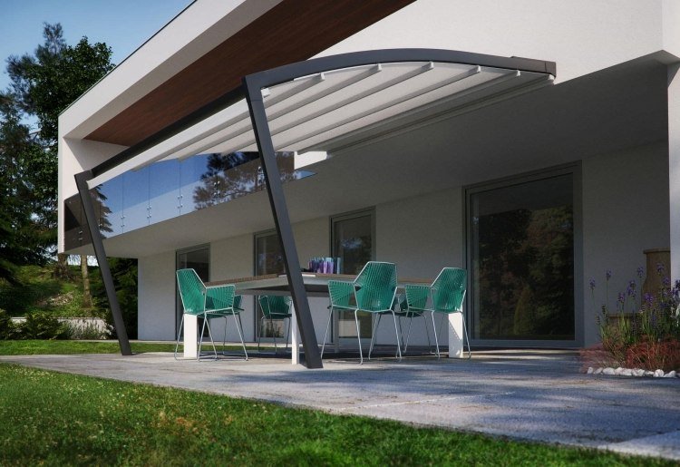 material-terrass tak-aluminium-ram-pratic-trädgård-modern-design-hus-arkitektur