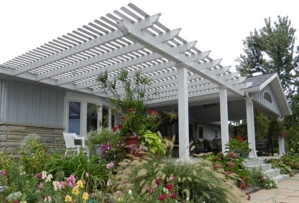Material altan takläggning trä pergola trädgård veranda