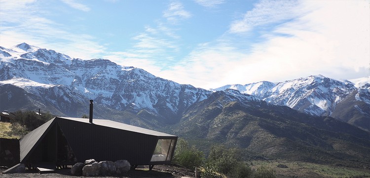 Chile andes fjällstuga vikt tak svart