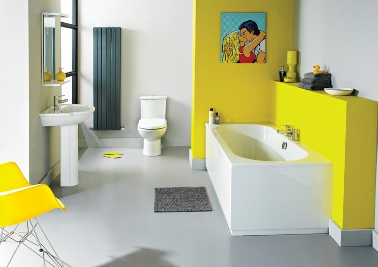 gul-badrum-retro-stil-inspiration-stol-eames-affisch