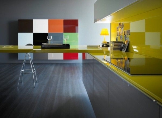 spännande färgat kök - modern design
