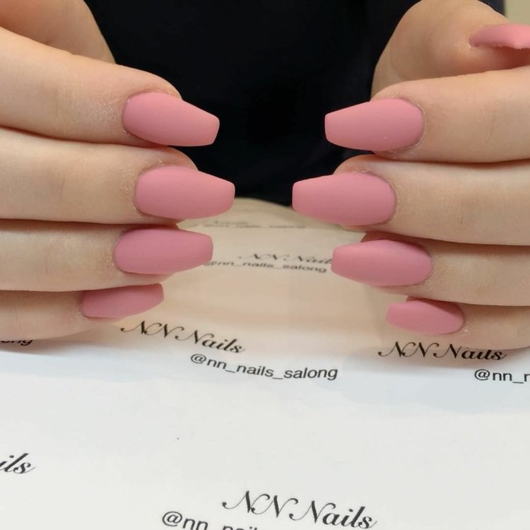 Gel naglar rosa matt nageltrender 2020 pastellrosa nagellack