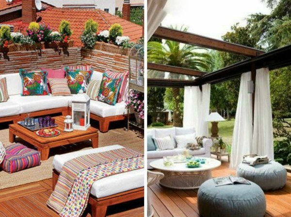 Loft-terrass-design-med-trä-golv-och-gardiner