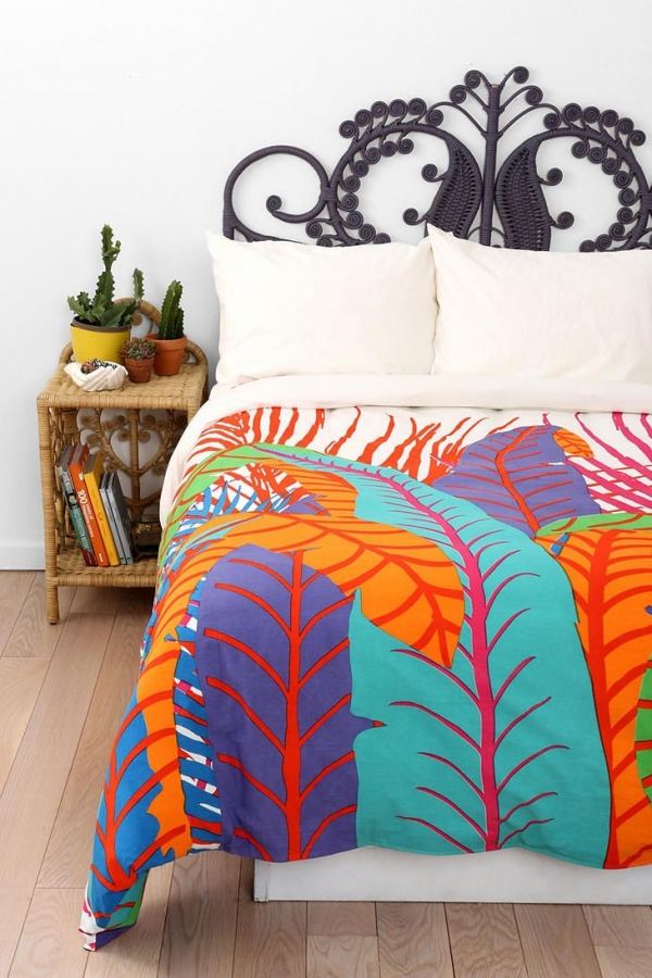 Färgglada sängkläder sängkläder textiltrender på vintern