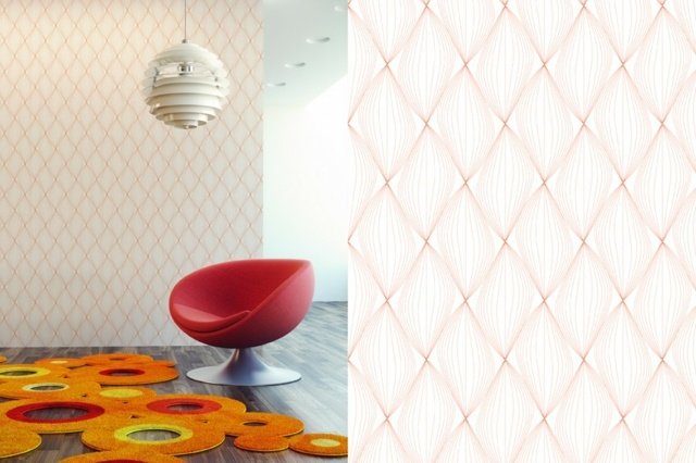 Tapetmönster moderna idéer för vardagsrumsdesign