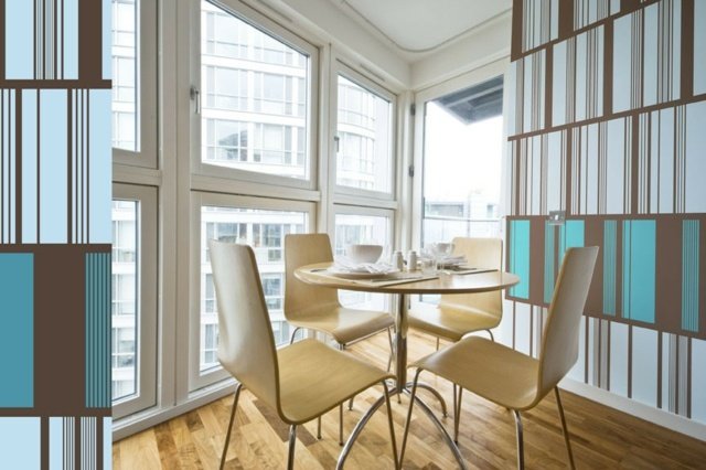 Matplats design tapet mönster geometriska idéer
