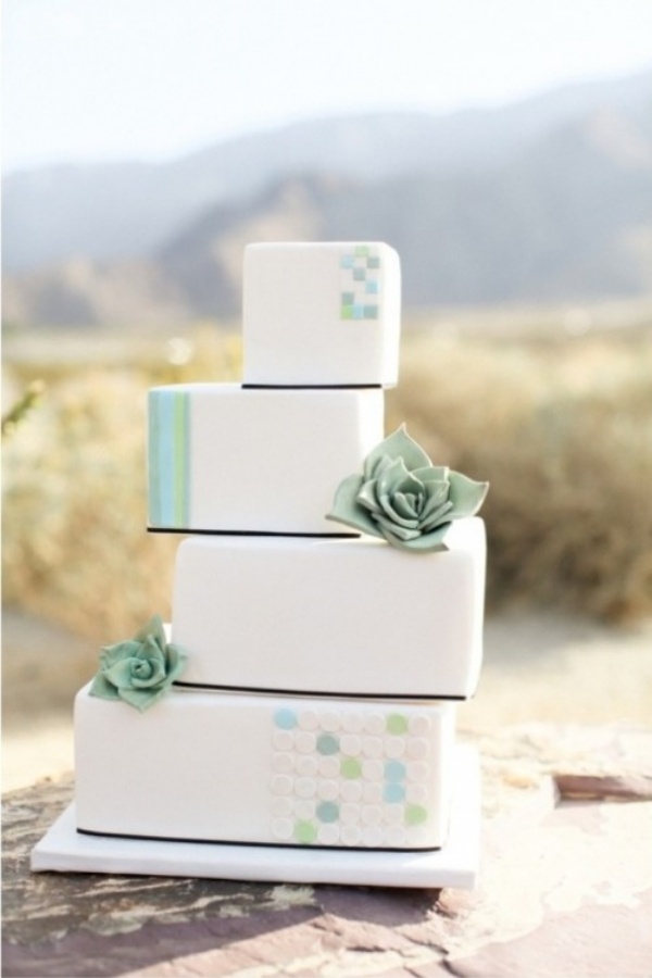 Bröllopstårta - design - ovanlig - kub - lekfullt designad