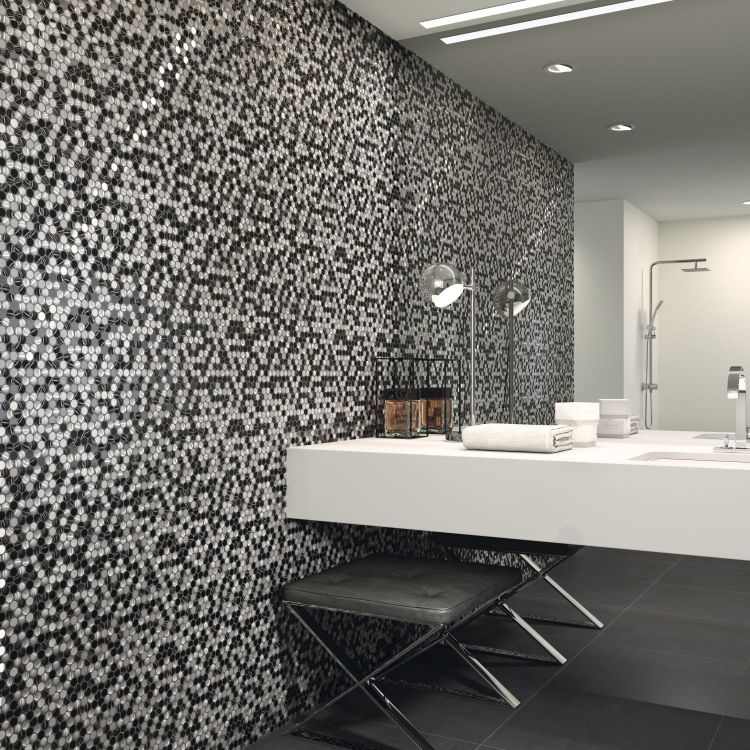 geometriska väggplattor om extraordinär design vägg design mönster former mönstrade vägg som täcker glänsande badrum