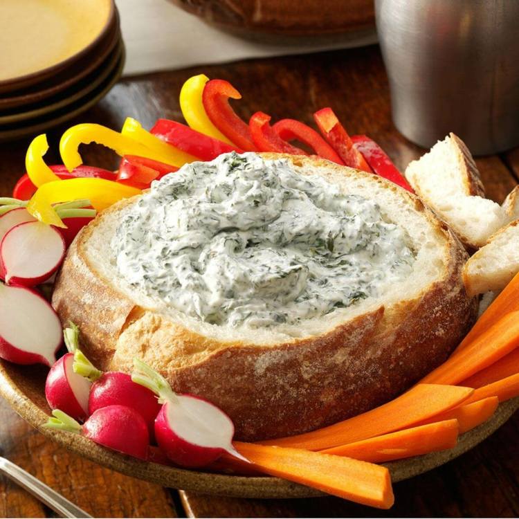 Spenat Ost Dip Recept Enkelt Buffet Förrätt Idéer Snabbt