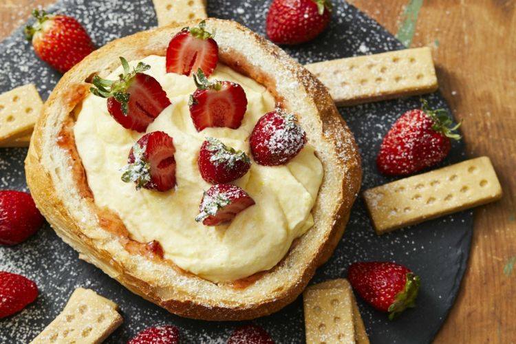 Rätter i brödbrödpudding dessertdip recept snabbt