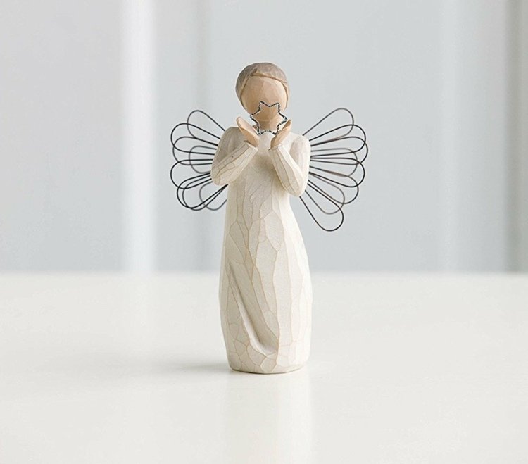 gåva till flickvän till jul vänskap-symbol-figur-ängel-syntetiskt harts
