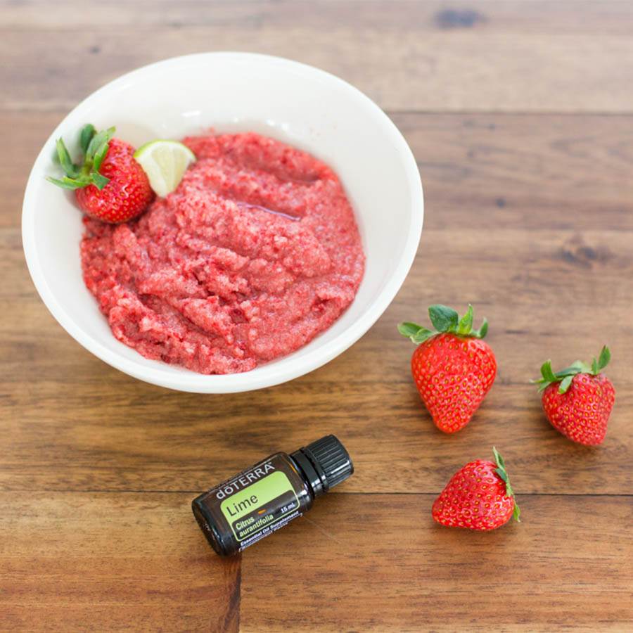 Gör kroppskalning själv recept jordgubbar kroppsvård torr hud